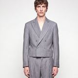 ABITO CROP DOPPIOPETTO GREY crop giacca frontale