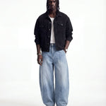 DENIM LINE BALOON LIGHT BLUE - Benevierre