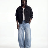 DENIM LINE BALOON LIGHT BLUE - Benevierre
