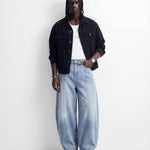 DENIM LINE BALOON LIGHT BLUE - Benevierre