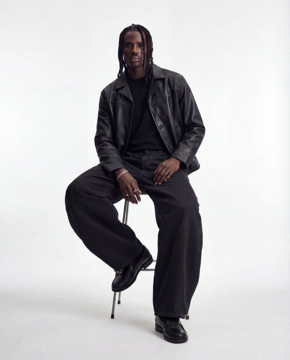 DENIM URBAN BALOON BLACK RAW - Benevierre
