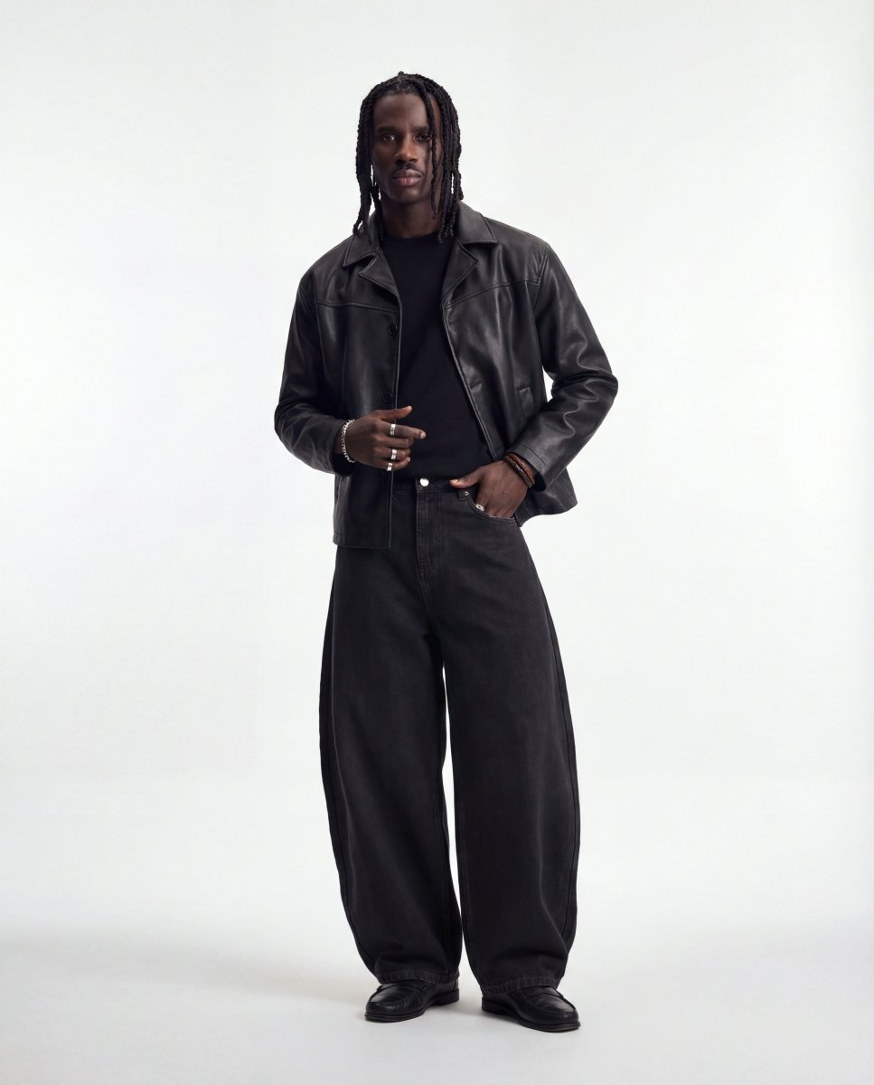 DENIM URBAN BALOON BLACK RAW - Benevierre