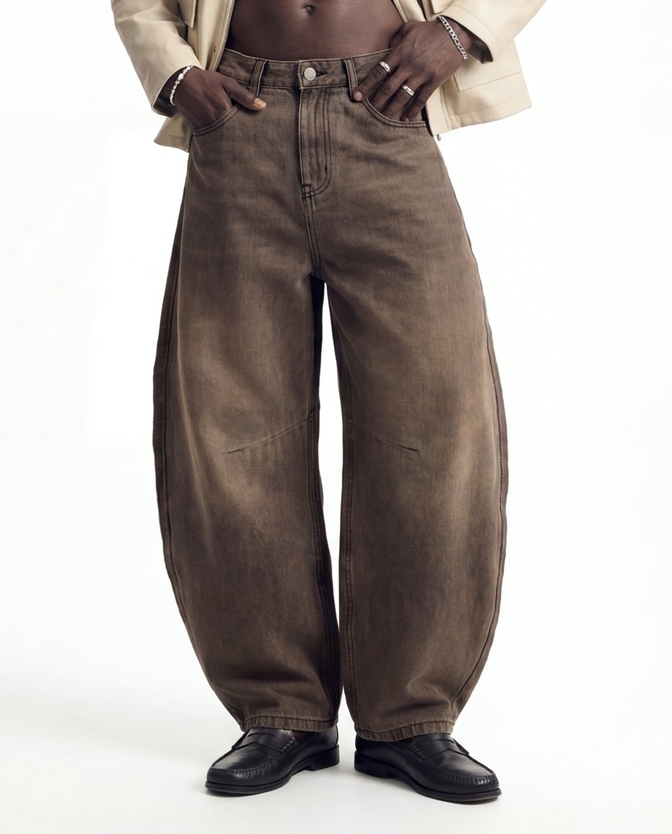 DENIM URBAN BALOON BROWN - Benevierre