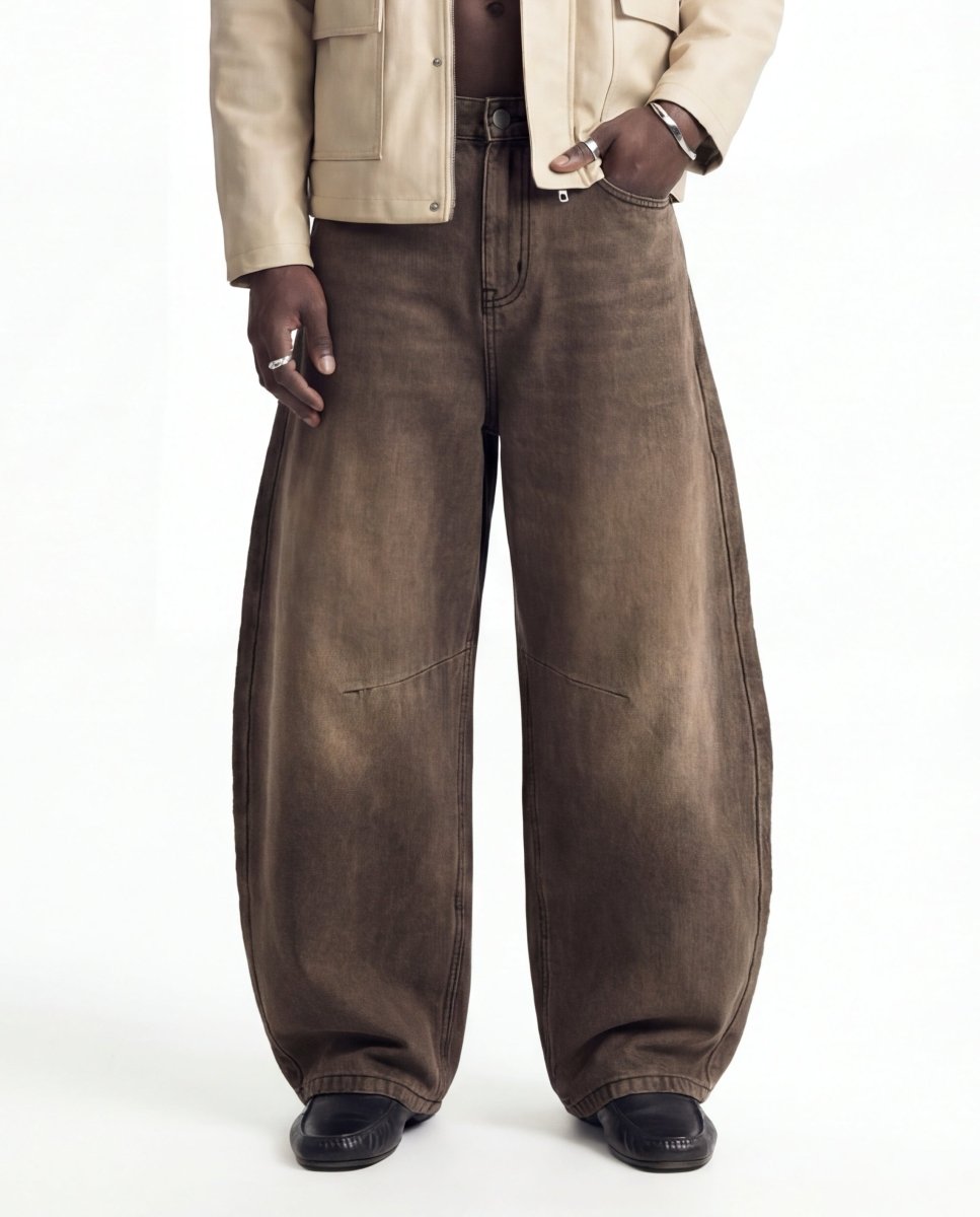 DENIM URBAN BALOON BROWN - Benevierre