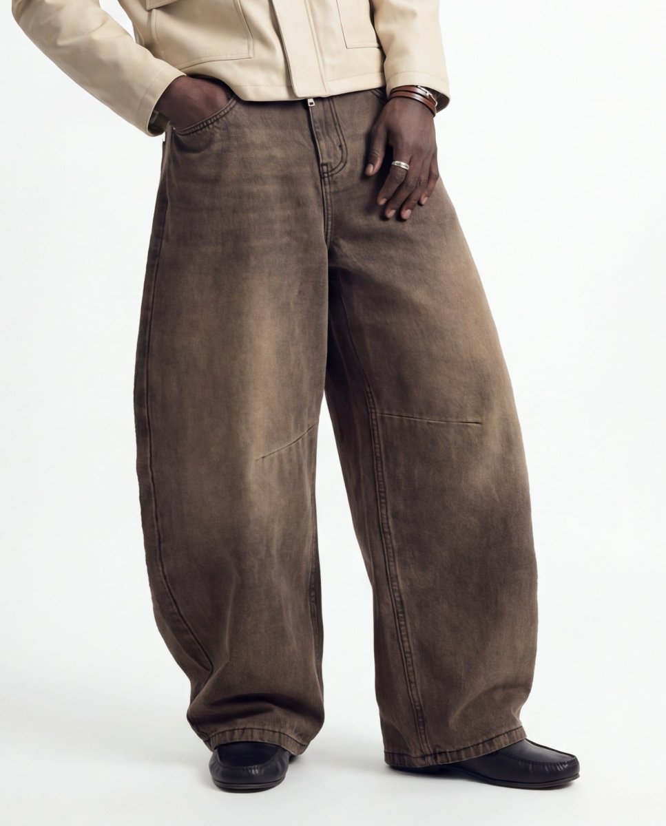 DENIM URBAN BALOON BROWN - Benevierre