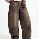 DENIM URBAN BALOON BROWN - Benevierre