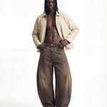 DENIM URBAN BALOON BROWN - Benevierre