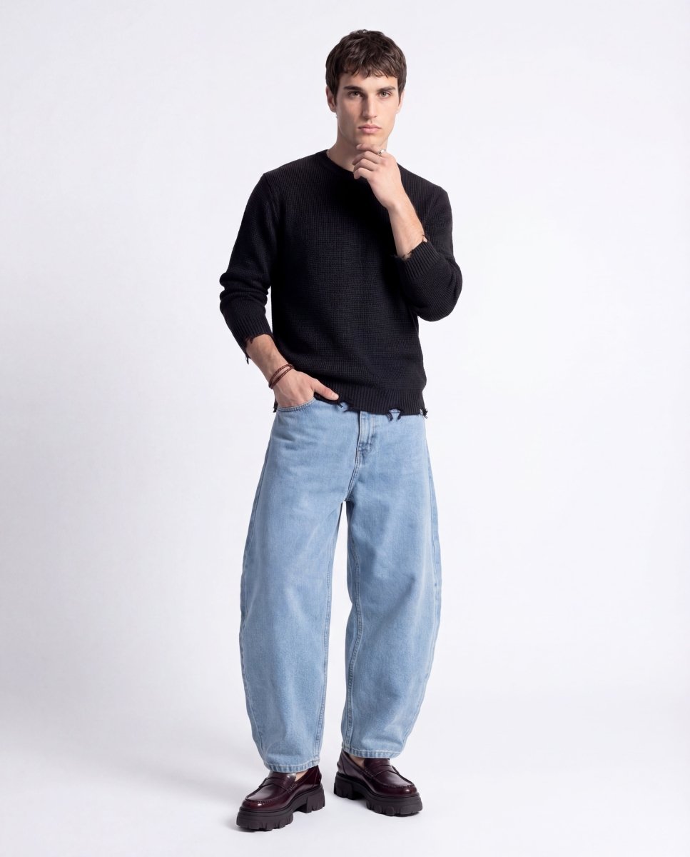 DENIM URBAN BALOON LIGHT BLUE - Benevierre