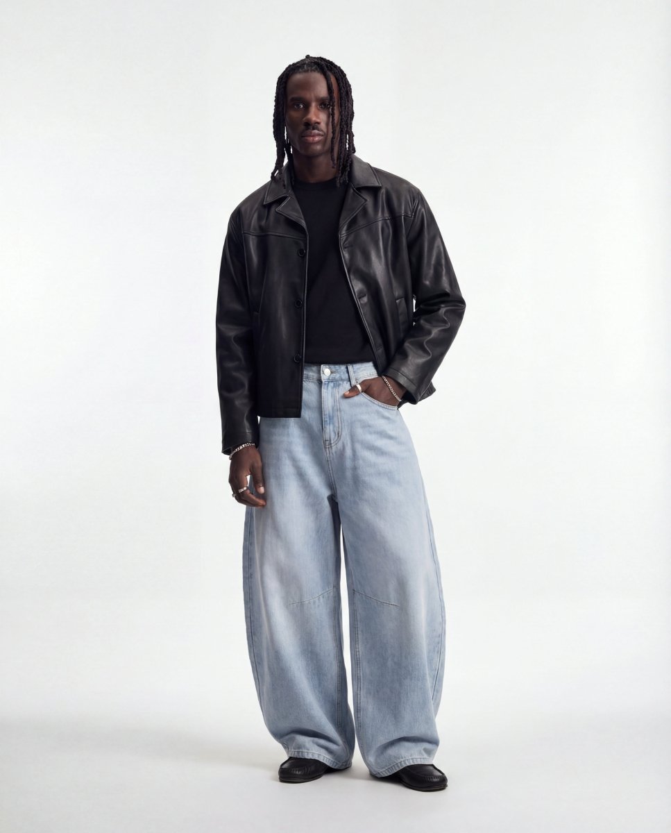 DENIM URBAN BALOON LIGHT BLUE - Benevierre