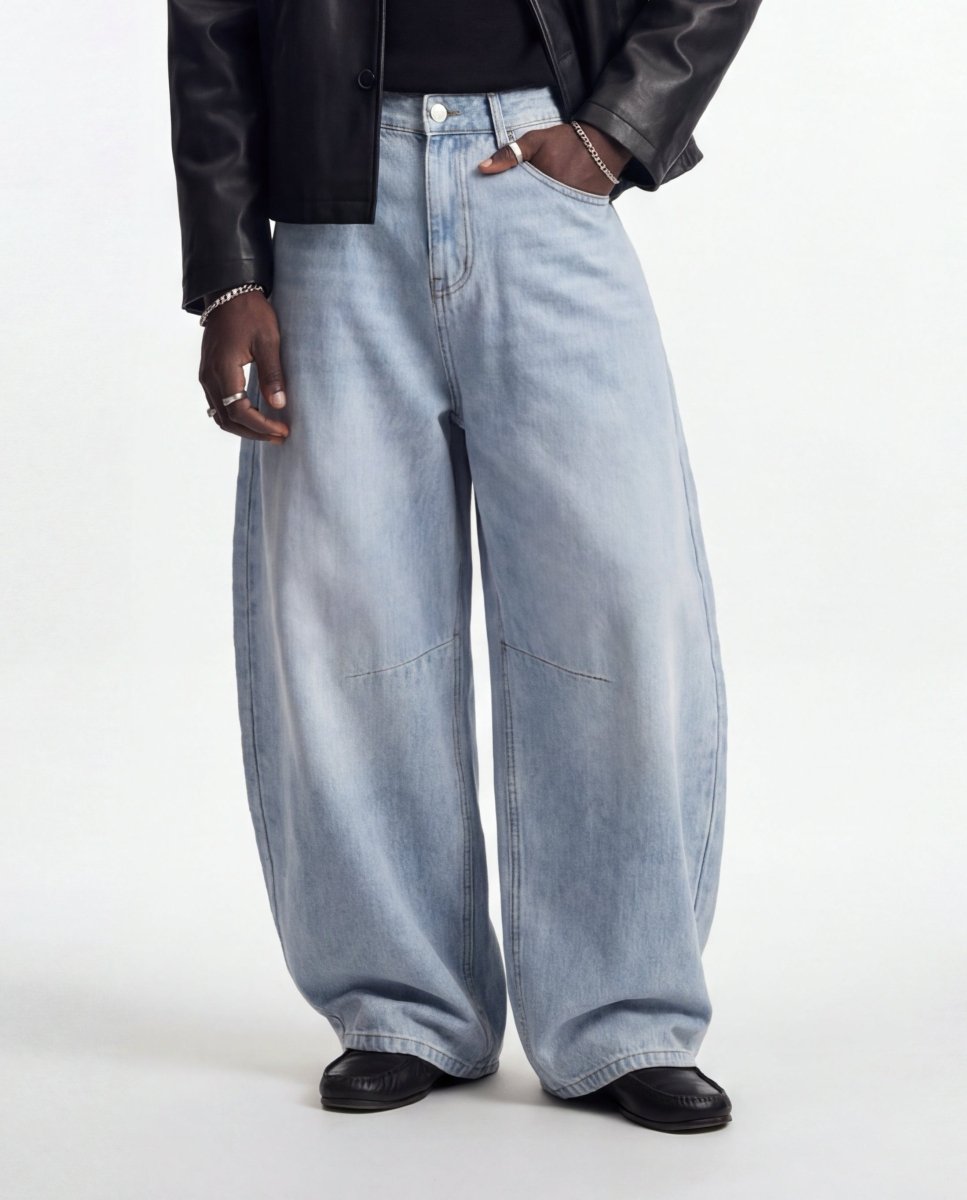 DENIM URBAN BALOON LIGHT BLUE - Benevierre