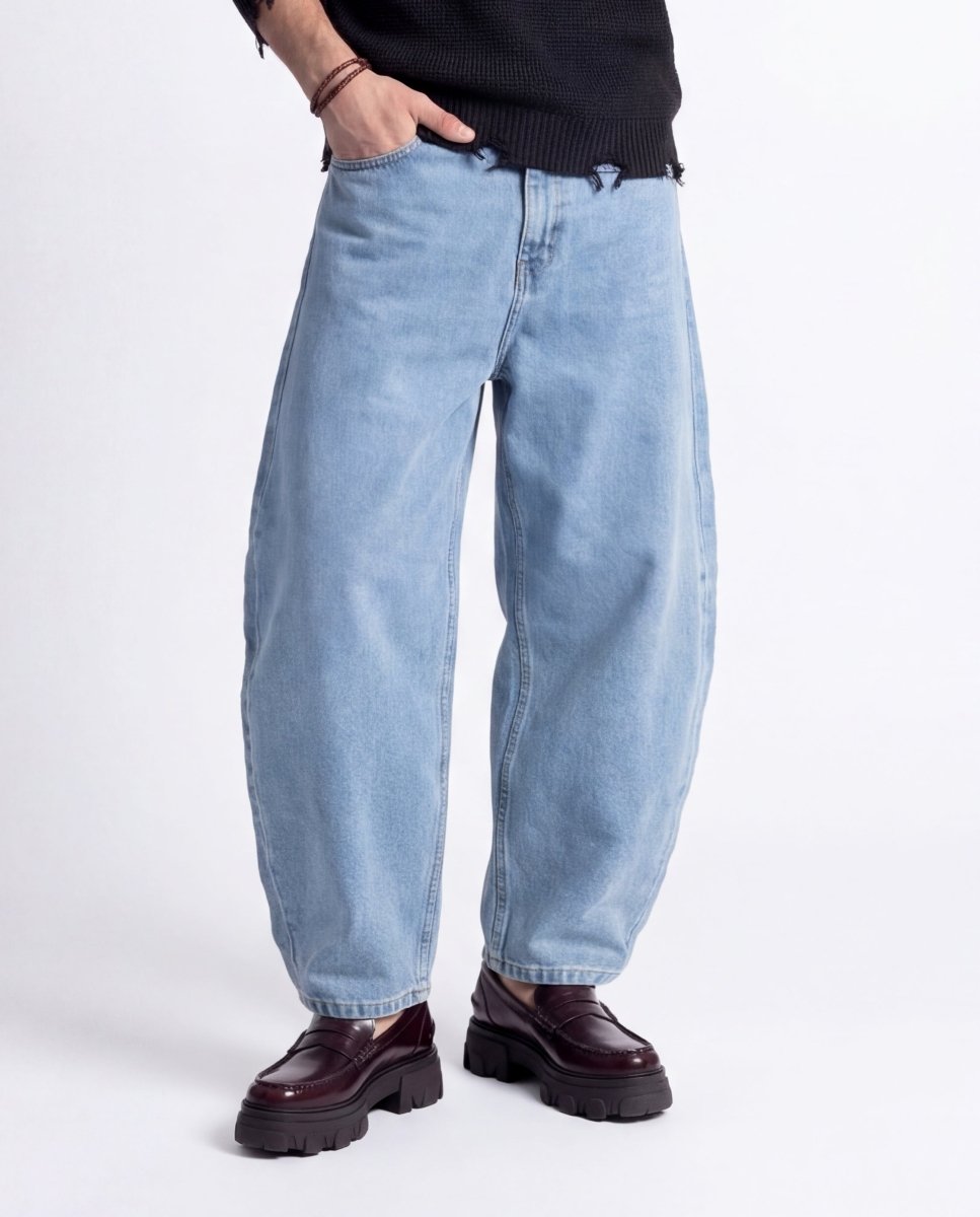 DENIM URBAN BALOON LIGHT BLUE - Benevierre