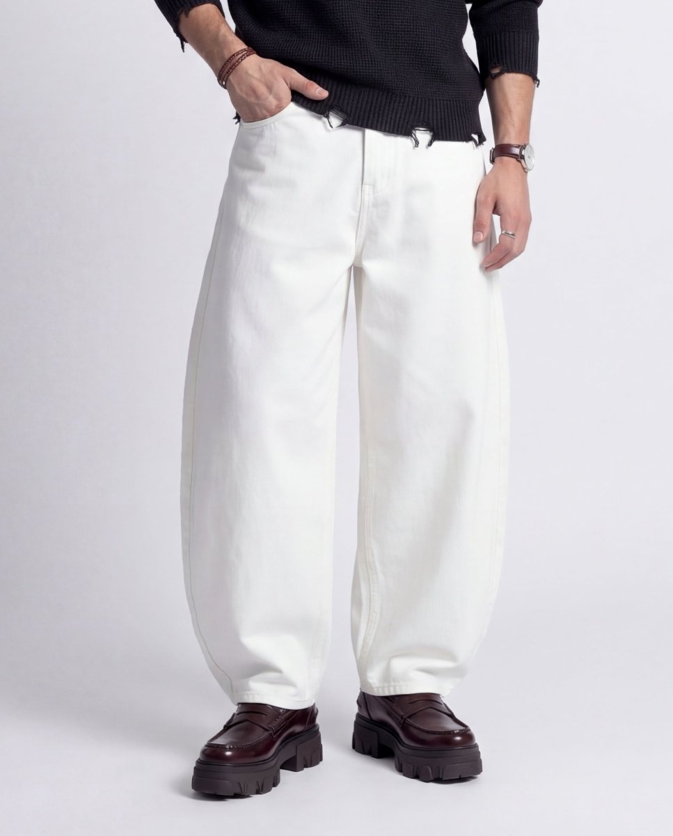 DENIM URBAN BALOON WHITE - Benevierre