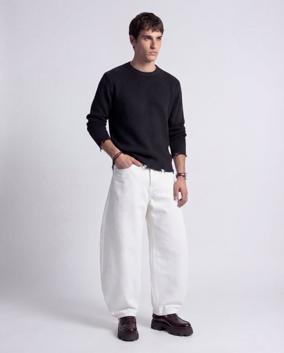 DENIM URBAN BALOON WHITE - Benevierre