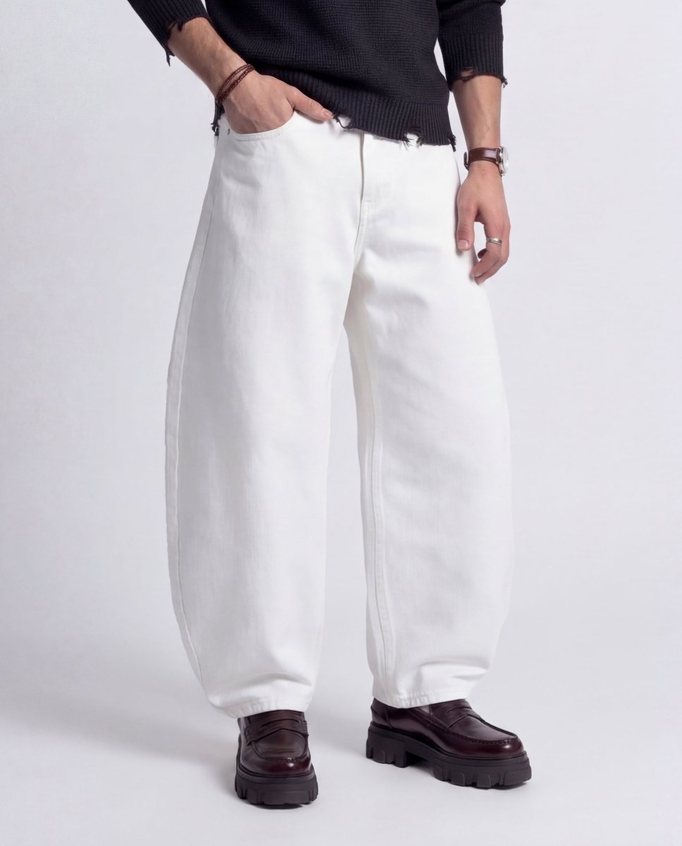 DENIM URBAN BALOON WHITE - Benevierre