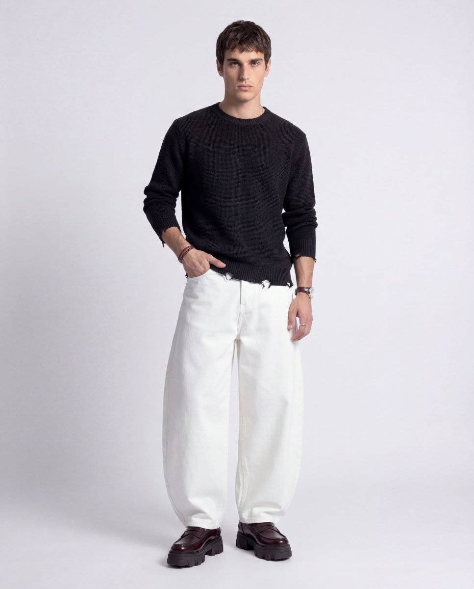 DENIM URBAN BALOON WHITE - Benevierre