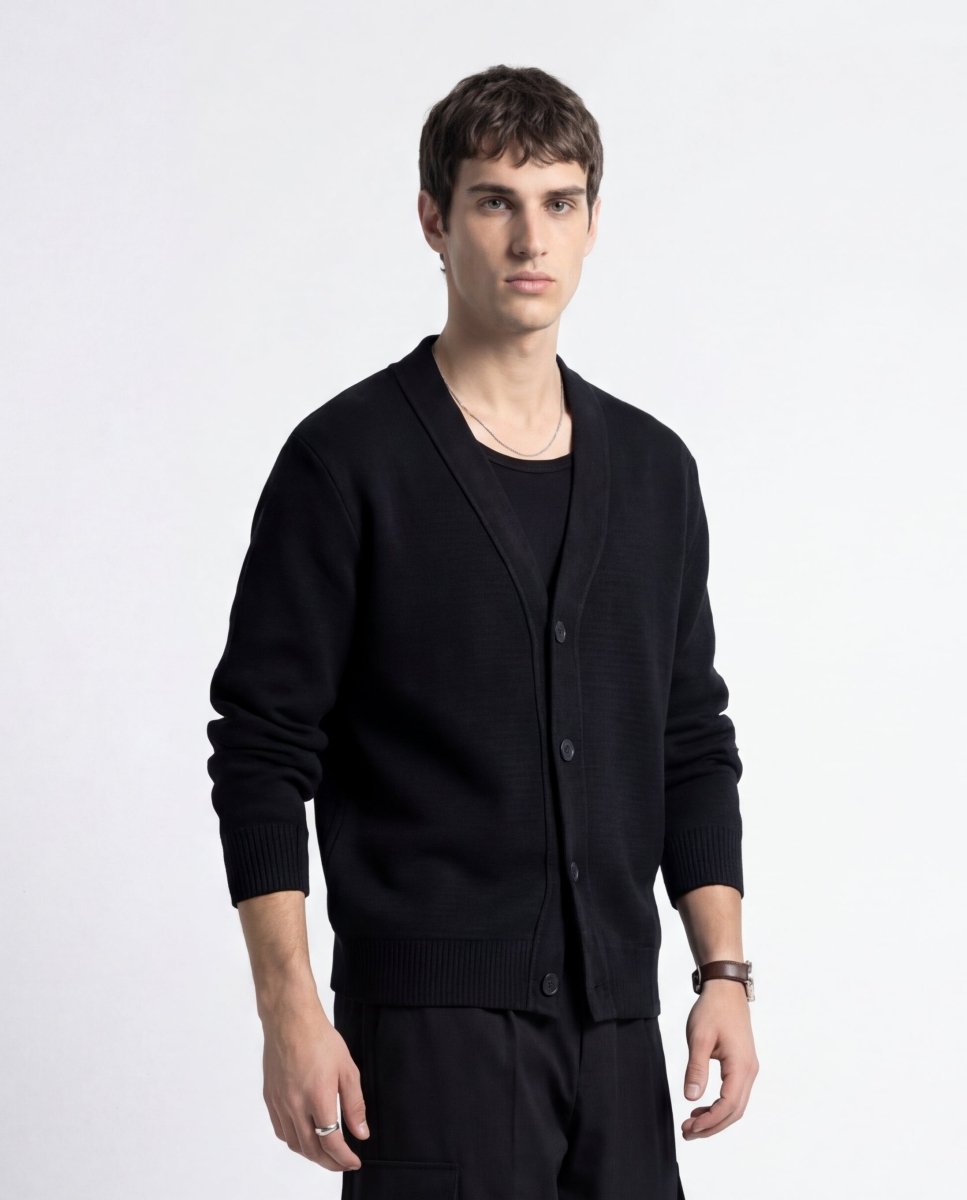 DOWNTOWN SOFT CARDIGAN BLACK - Benevierre