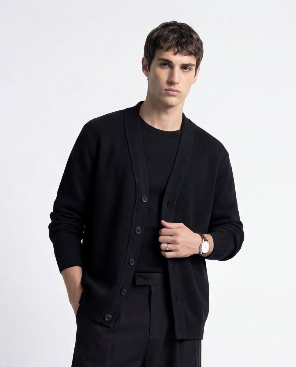 DOWNTOWN SOFT CARDIGAN BLACK - Benevierre