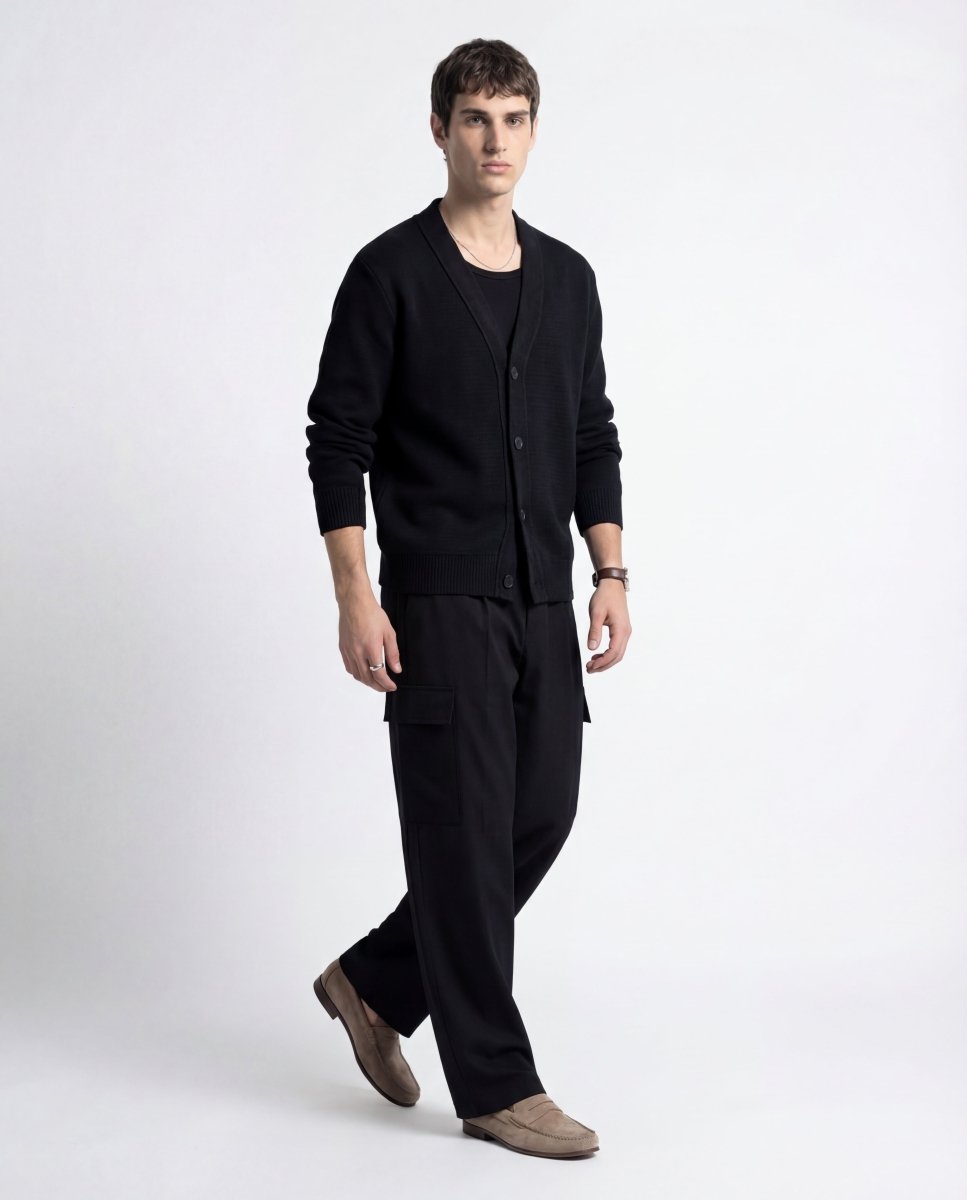 DOWNTOWN SOFT CARDIGAN BLACK - Benevierre