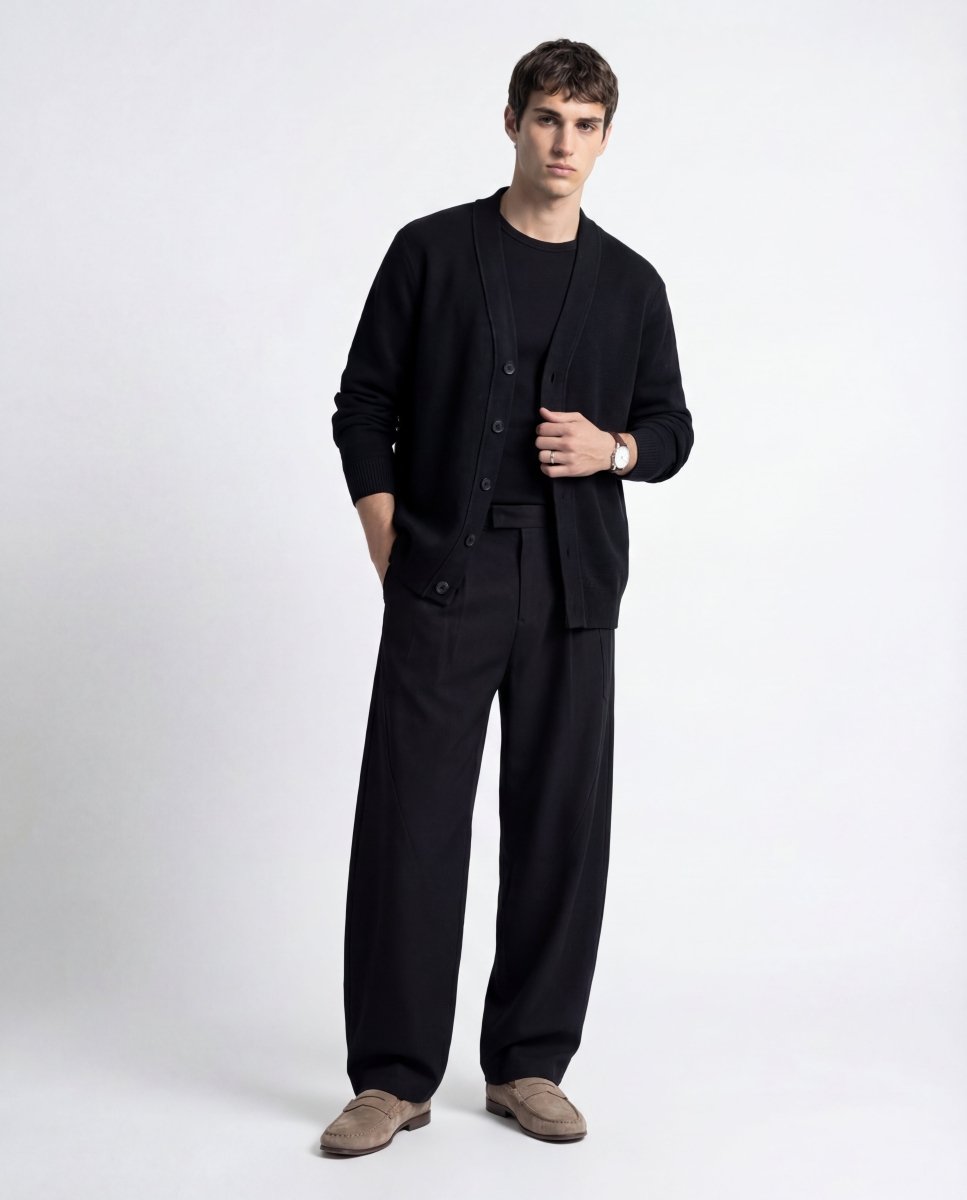 DOWNTOWN SOFT CARDIGAN BLACK - Benevierre