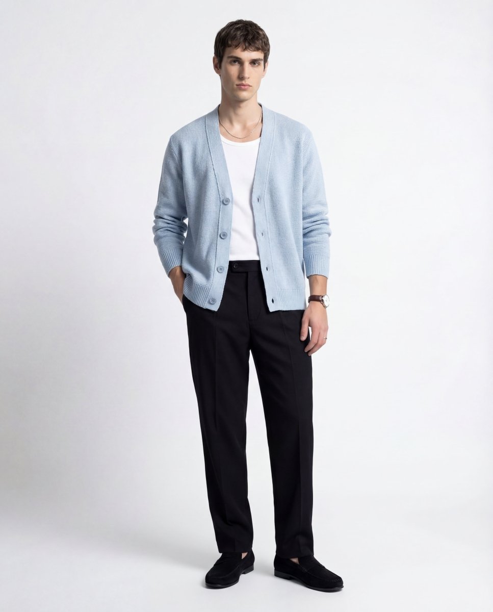 DOWNTOWN SOFT CARDIGAN LIGHT BLUE - Benevierre