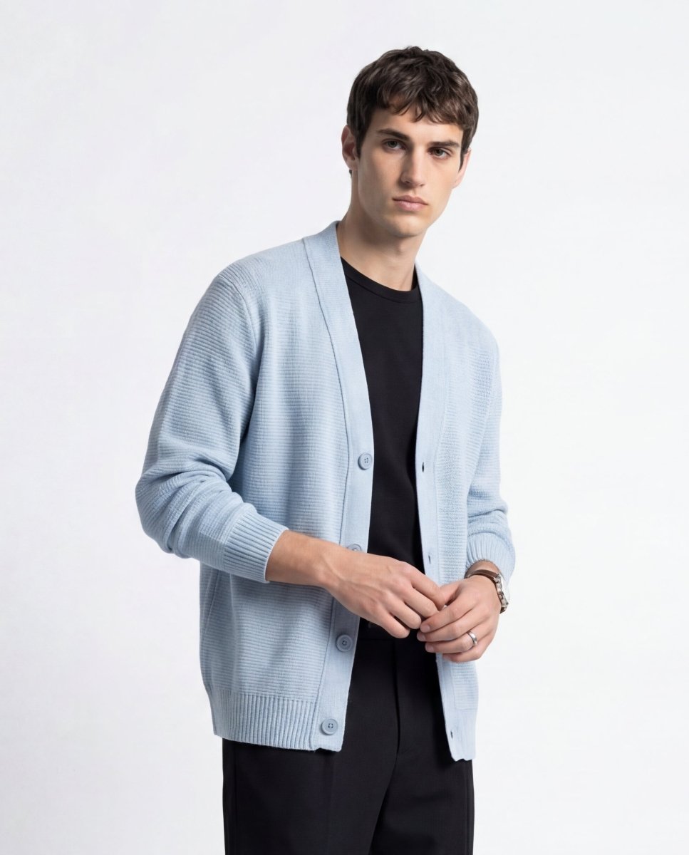 DOWNTOWN SOFT CARDIGAN LIGHT BLUE - Benevierre