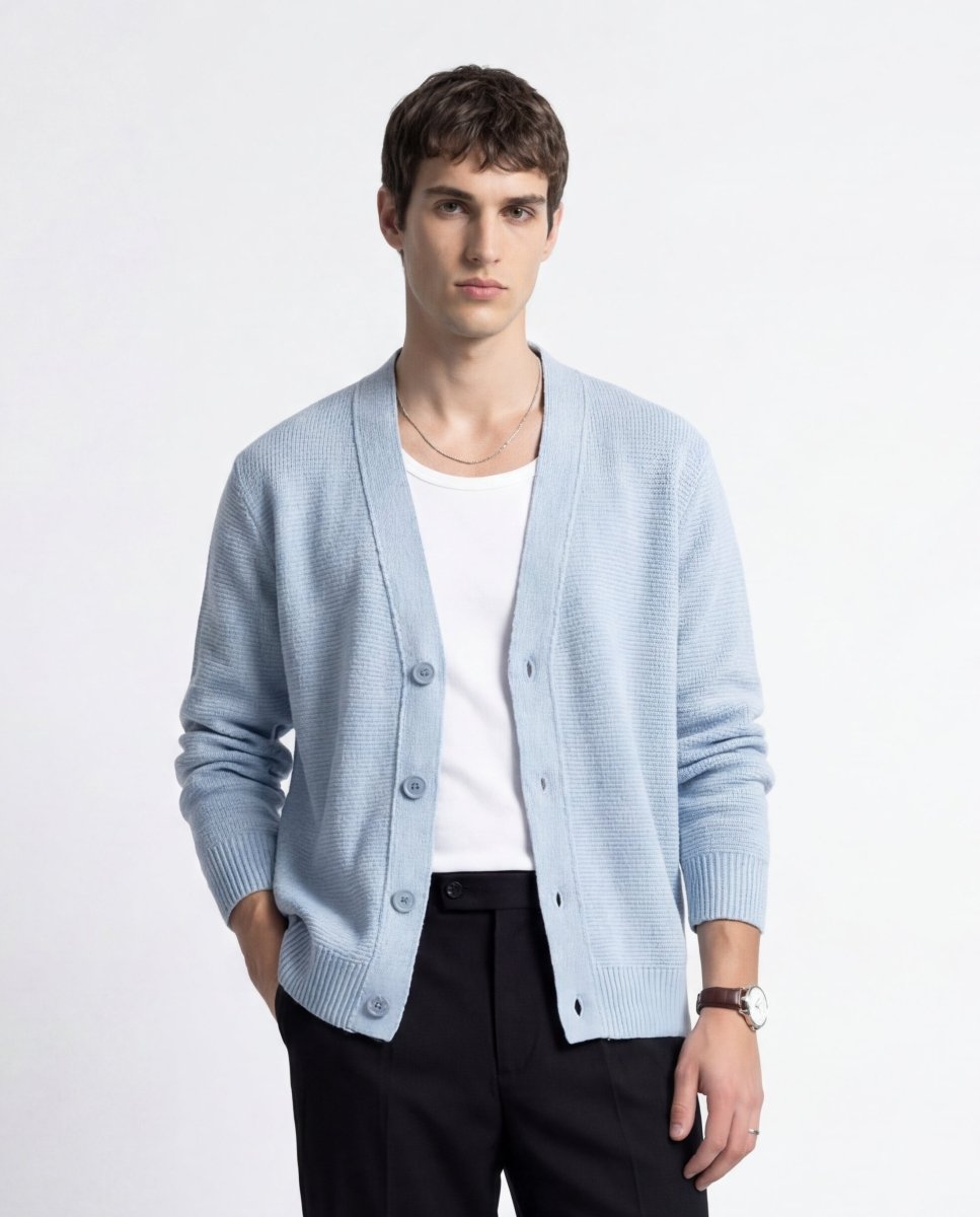 DOWNTOWN SOFT CARDIGAN LIGHT BLUE - Benevierre