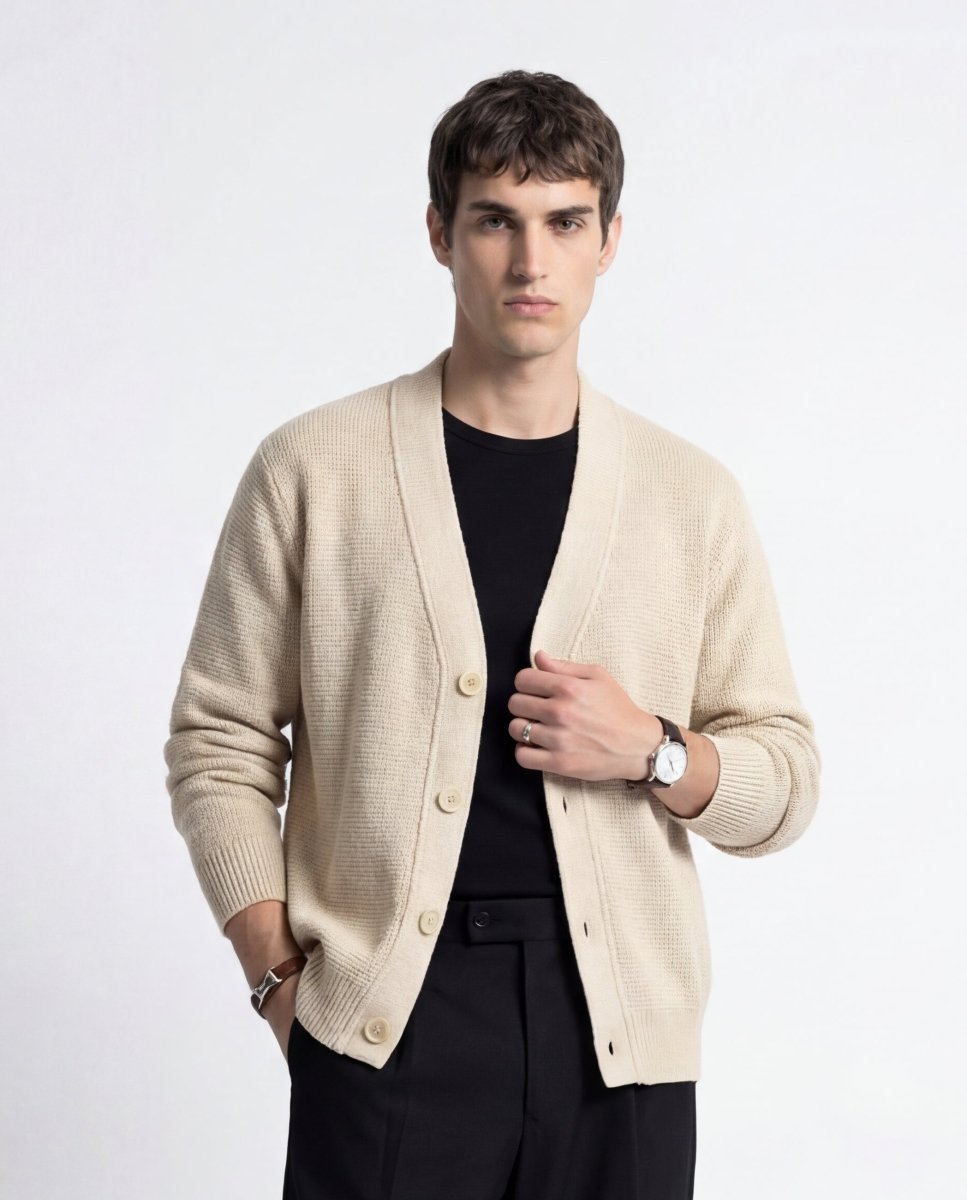 DOWNTOWN SOFT CARDIGAN SAND - Benevierre