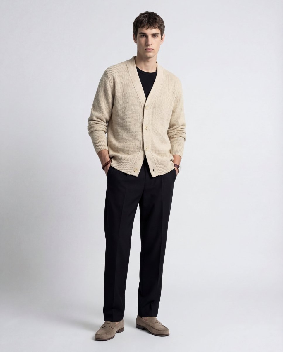 DOWNTOWN SOFT CARDIGAN SAND - Benevierre