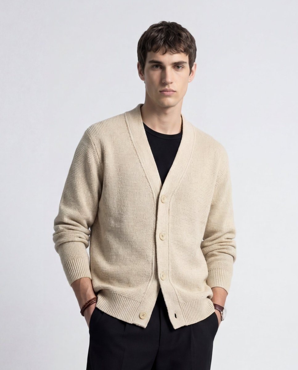 DOWNTOWN SOFT CARDIGAN SAND - Benevierre