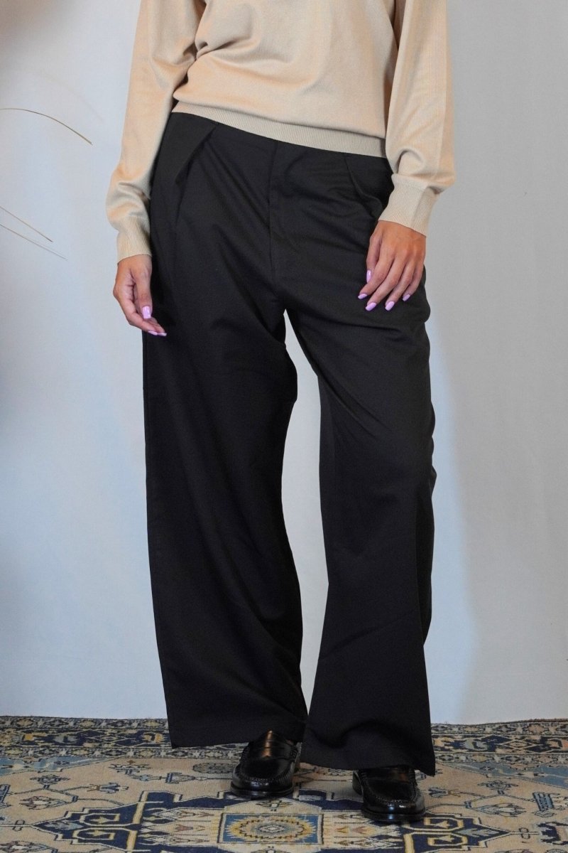 ELEGANT OVER PANT BLACK - Benevierre