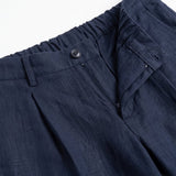 ELEGANT PANT IN LINO BLUE - Benevierre