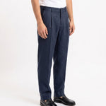 ELEGANT PANT IN LINO BLUE - Benevierre