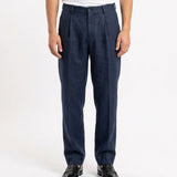 ELEGANT PANT IN LINO BLUE - Benevierre