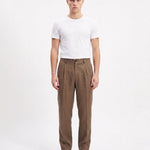 ELEGANT PANT IN LINO BROWN - Benevierre