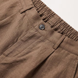ELEGANT PANT IN LINO BROWN - Benevierre