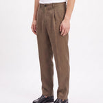 ELEGANT PANT IN LINO BROWN - Benevierre