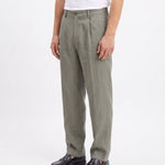 ELEGANT PANT IN LINO GREEN - Benevierre