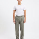 ELEGANT PANT IN LINO GREEN - Benevierre