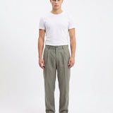 ELEGANT PANT IN LINO GREEN - Benevierre