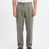 ELEGANT PANT IN LINO GREEN - Benevierre