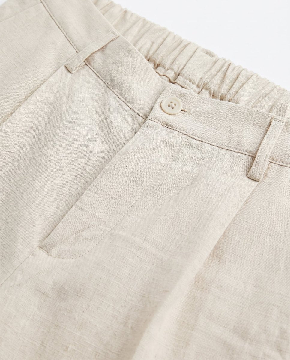 ELEGANT PANT IN LINO WHITE - Benevierre