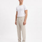 ELEGANT PANT IN LINO WHITE - Benevierre