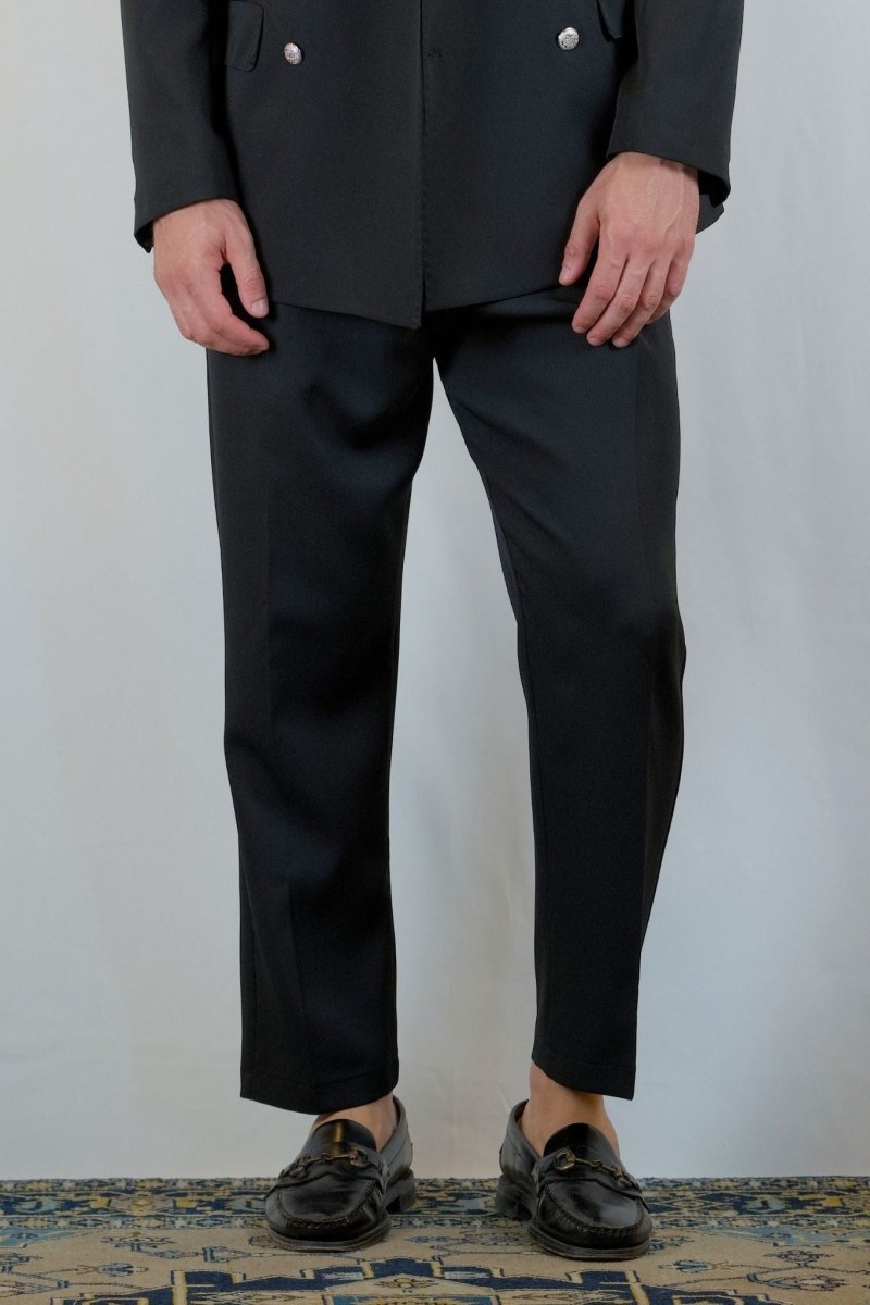ELEGANT PANT NERO ANTRACITE - Benevierre