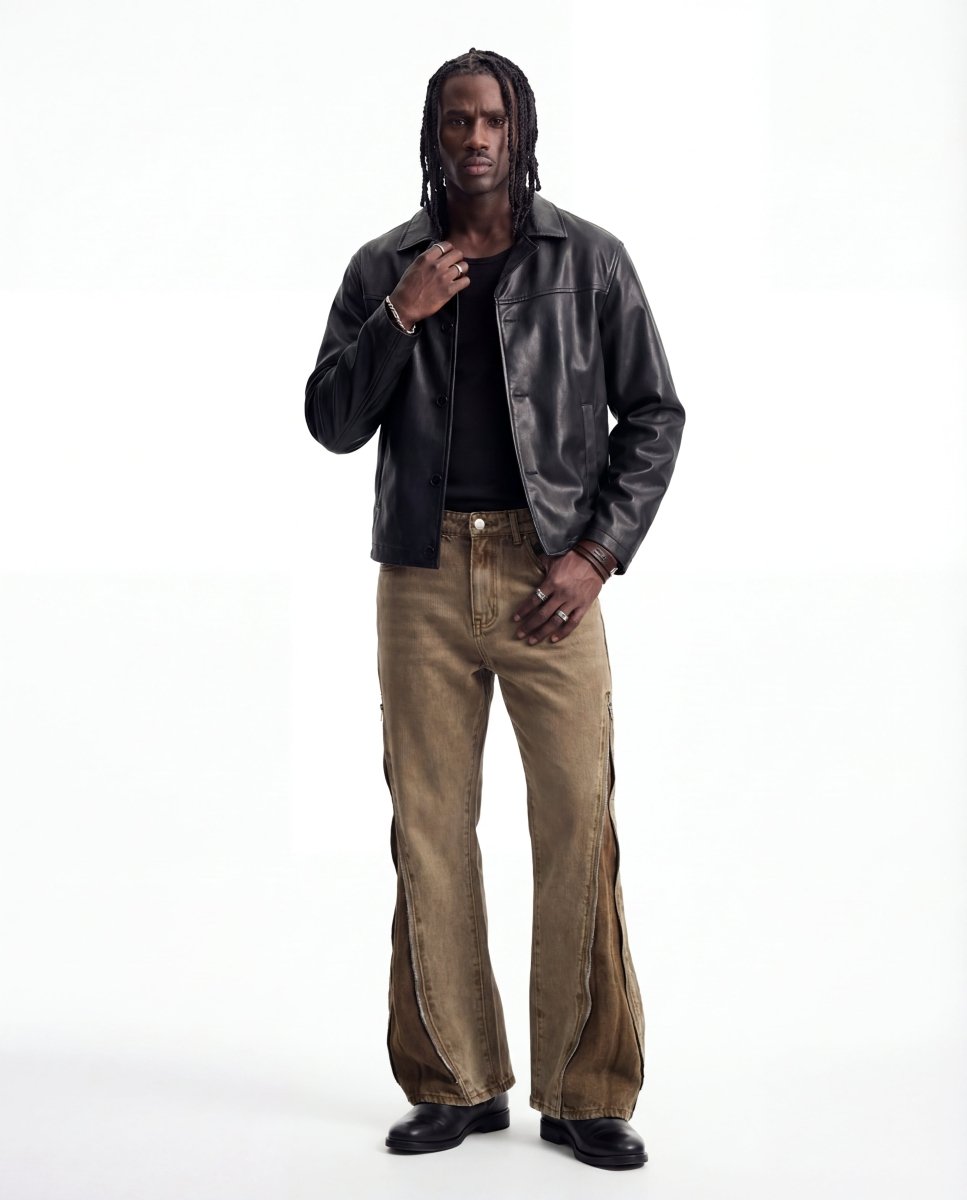 FLARE ZIP DENIM - Benevierre