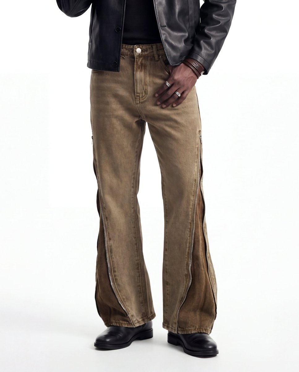 FLARE ZIP DENIM - Benevierre