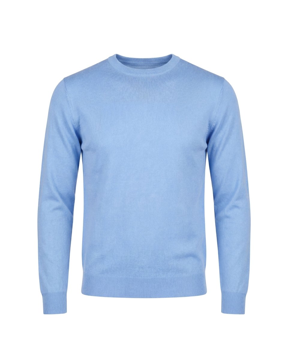 GIROCOLLO IN MAGLIA AZZURRO - Benevierre