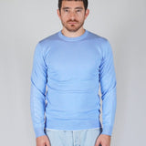 GIROCOLLO IN MAGLIA AZZURRO - Benevierre