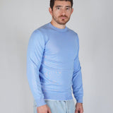 GIROCOLLO IN MAGLIA AZZURRO - Benevierre