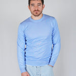 GIROCOLLO IN MAGLIA AZZURRO - Benevierre