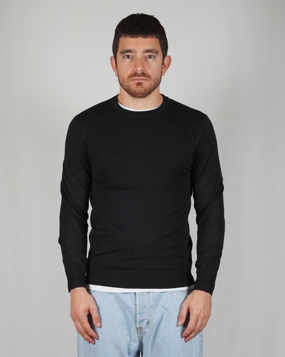 GIROCOLLO IN MAGLIA BLACK - Benevierre